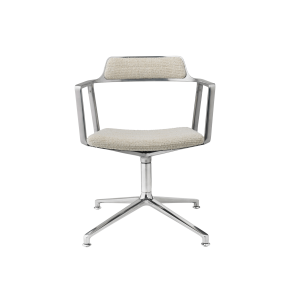 Vipp452 Drejestol, Poleret Stel/Wavy