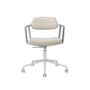 Vipp453 Swivel+ Kontorstol, Poleret Stel/Wavy Stof
