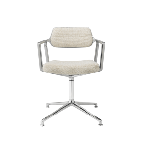 Vipp453 Drejestol, Poleret Stel/Wavy
