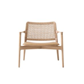 Vipp488 Cabin Loungestol, Lys Eg/Sand Lder