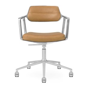Vipp453 Swivel+ Kontorstol, Poleret Stel/Sand Lder